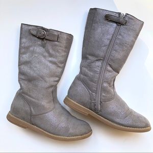 silver riding boots